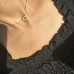 Dainty Star of David Necklace Solid Gold/Diamonds - NOA Jewels -