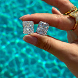 Diamond Oversized Goddess Studs - NOA Jewels -