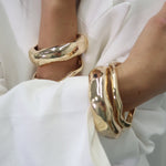 Fluid Gold Bangle - NOA Jewels -