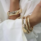 Fluid Gold Bangle - NOA Jewels -