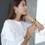 Gold Knot Earrings - NOA Jewels - 