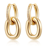 Golden Oval Cascade Pave - NOA Jewels - 