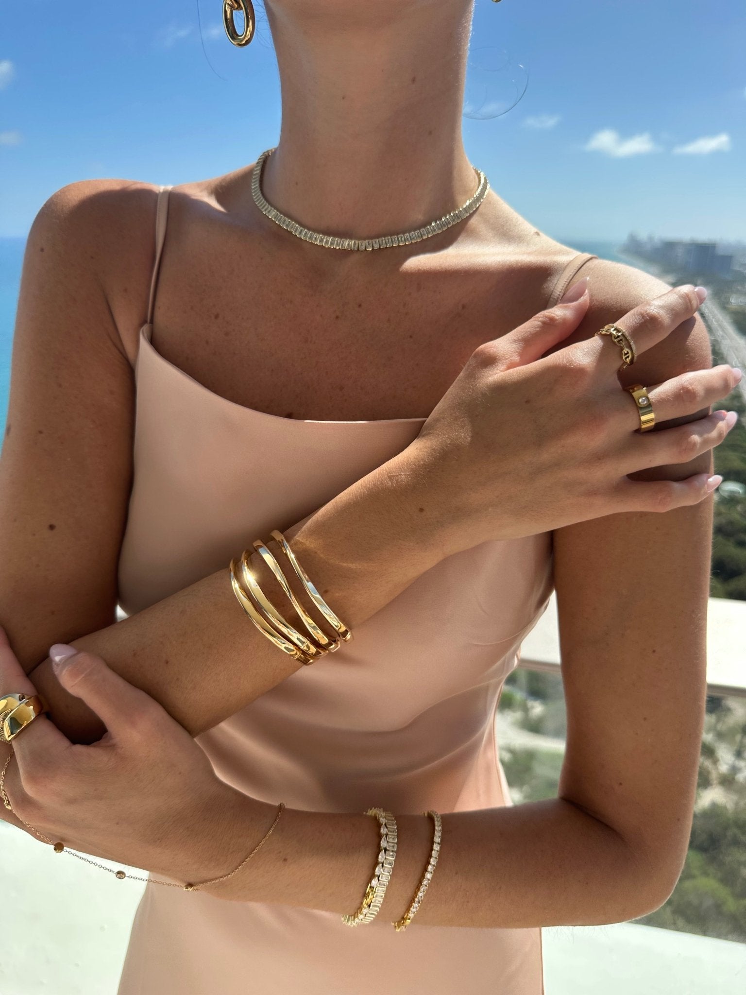 Golden Tide Bangle - NOA Jewels - 