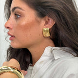 Golden Wave Studs - NOA Jewels -