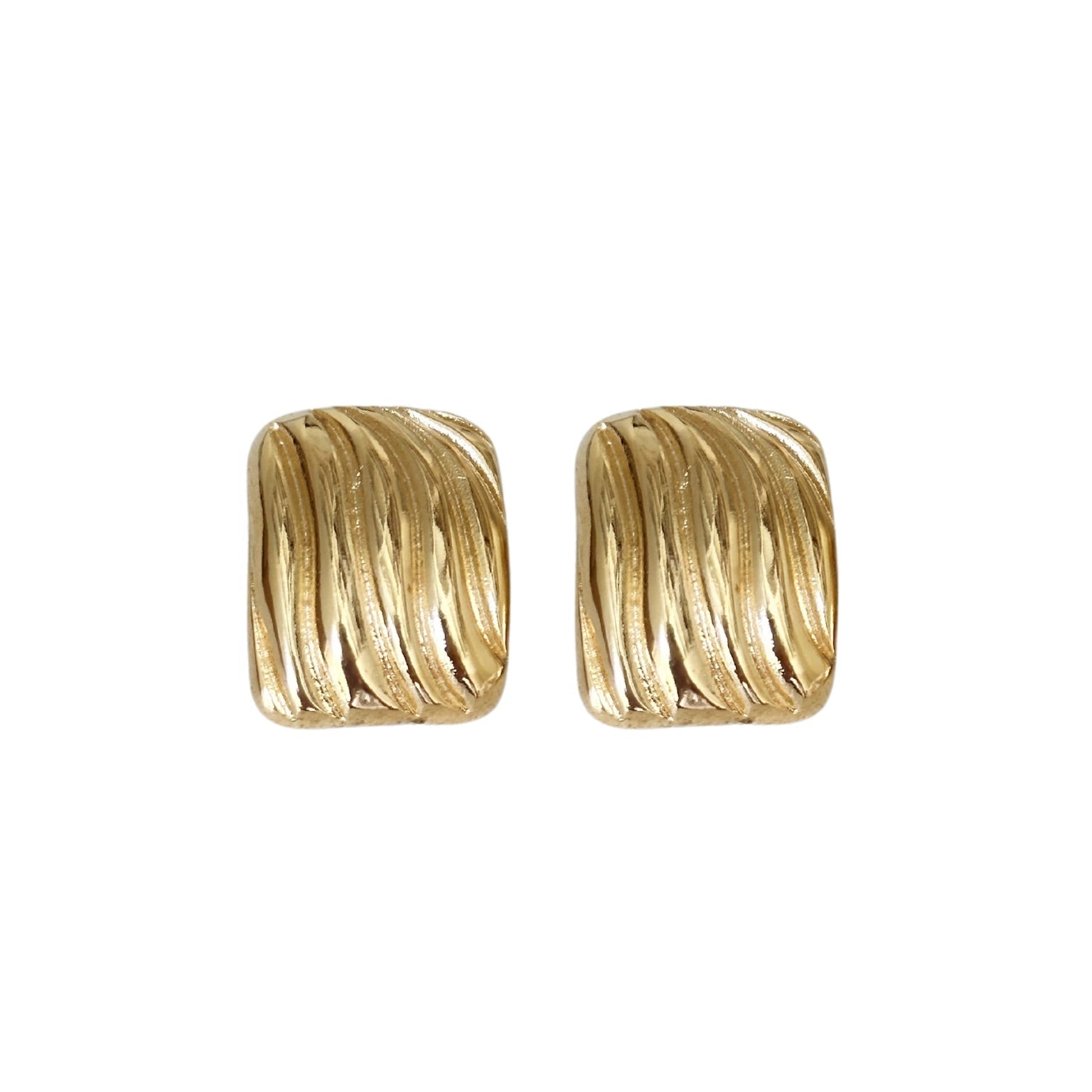 Golden Wave Studs - NOA Jewels -