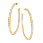 Graduated Diamond Hoops - NOA Jewels -