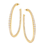 Graduated Diamond Hoops - NOA Jewels -