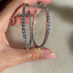 Graduated Diamond Hoops - NOA Jewels -