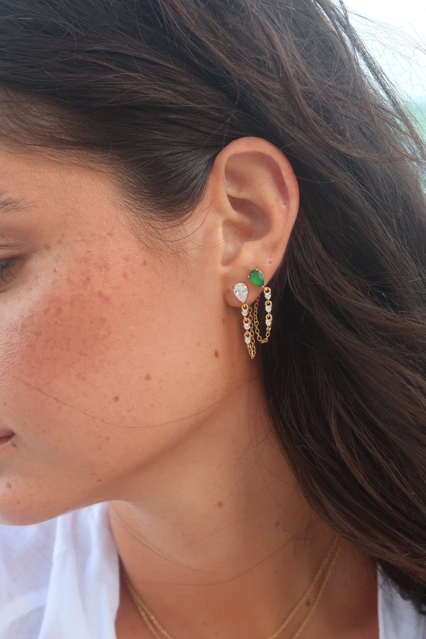 La Goutte Earrings Emerald